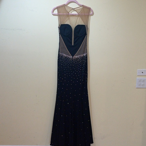 Womens Jovani Cocktail Dress Black Open Back - Picture 8 of 15